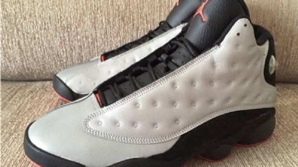 Pánské Reflexní Boty Nike Air Jordan 13 Retro Premium Stříbrný Černá