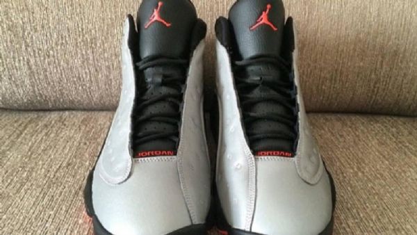Pánské Reflexní Boty Nike Air Jordan 13 Retro Premium Stříbrný Černá