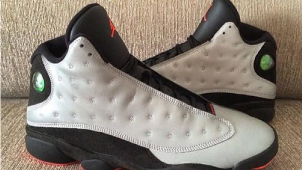Pánské Reflexní Boty Nike Air Jordan 13 Retro Premium Stříbrný Černá