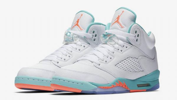 Boty Nike Air Jordan 5 Gg Aqua Pro Muže Bílé
