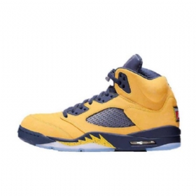 Boty Nike Air Jordan 5 Michigan Pro Muže Žluté Fialové