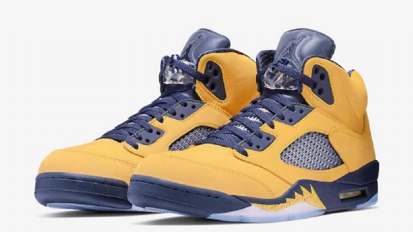 Boty Nike Air Jordan 5 Michigan Pro Muže Žluté Fialové
