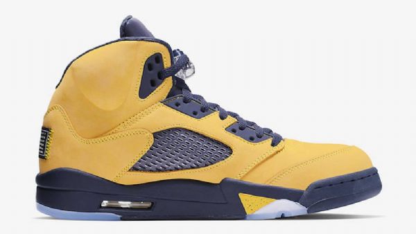 Boty Nike Air Jordan 5 Michigan Pro Muže Žluté Fialové