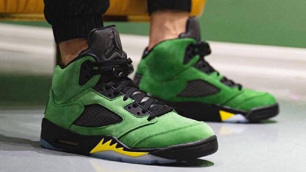 Boty Nike Air Jordan 5 Oregon Ducks Elevate Pro Muže Zelené