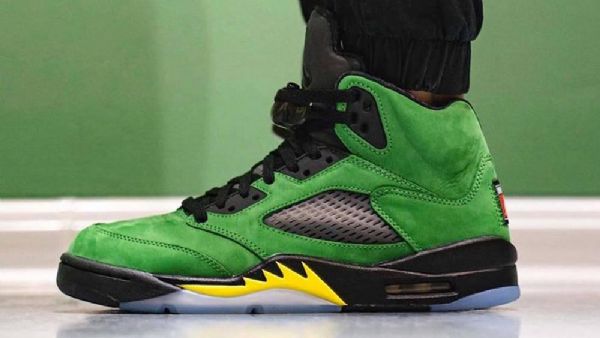 Boty Nike Air Jordan 5 Oregon Ducks Elevate Pro Muže Zelené