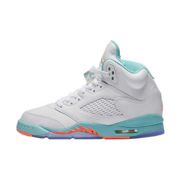 Dámské Boty Nike Air Jordan 5 Gg Aqua Bílé
