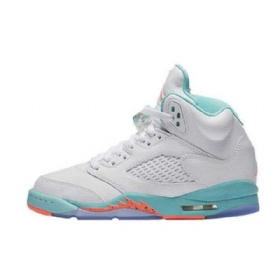 Dámské Boty Nike Air Jordan 5 Gg Aqua Bílé