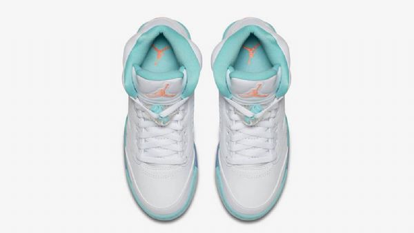 Dámské Boty Nike Air Jordan 5 Gg Aqua Bílé