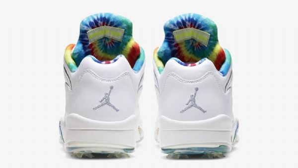 Dámské Boty Nike Air Jordan 5 Low Tops Golf Tie Dye Pro Ženy Bílé