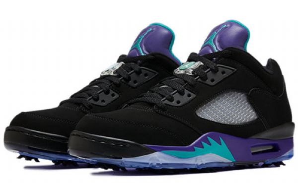 Nike Air Jordan 5 Nízké Golfové Retro Basketbalové Boty Pro Muže Černé