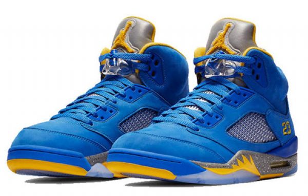 Nike Air Jordan 5 Retro Basketbalové Boty Pro Muže Modré