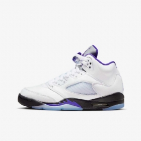 Nike Air Jordan 5 Retro Boty Pro Děti Bílá Černá Tmavá