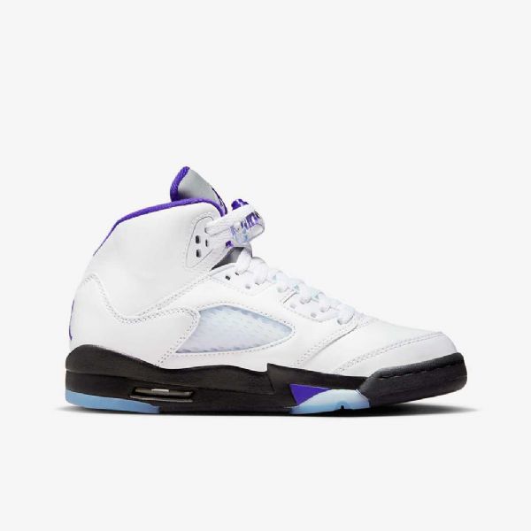 Nike Air Jordan 5 Retro Boty Pro Děti Bílá Černá Tmavá