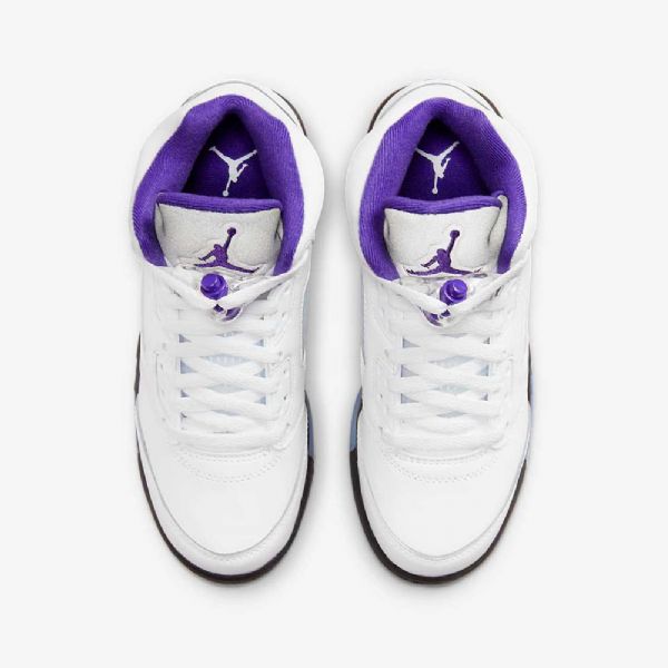 Nike Air Jordan 5 Retro Boty Pro Děti Bílá Černá Tmavá