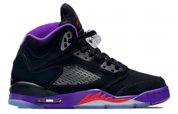 Nike Air Jordan 5 Retro Gg Basketbalové Boty Pro Muže Černá Fialová
