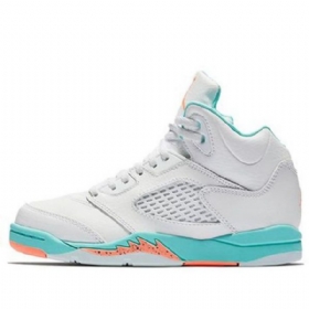 Nike Air Jordan 5 Retro Gp Basketbalové Boty Pro Děti Světle Tyrkysové