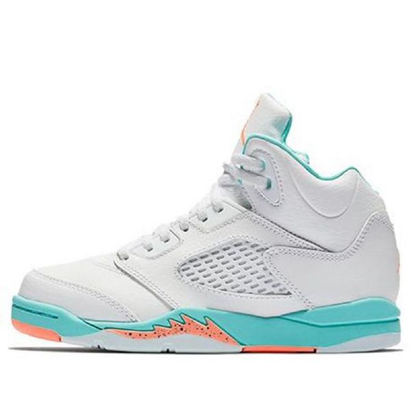 Nike Air Jordan 5 Retro Gp Basketbalové Boty Pro Děti Světle Tyrkysové