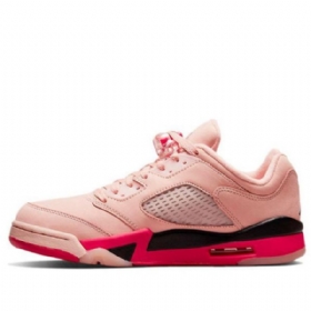 Nike Air Jordan 5 Retro Low Tops Basketbalové Boty Pro Ženy Růžové