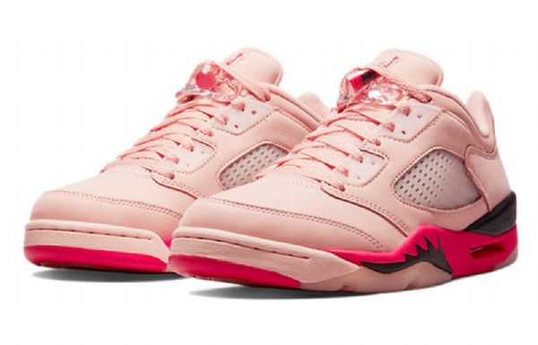 Nike Air Jordan 5 Retro Low Tops Basketbalové Boty Pro Ženy Růžové