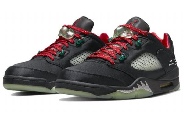 Nike Air Jordan 5 Retro Low Tops Clot Jade Basketbalové Boty Pro Muže Černé