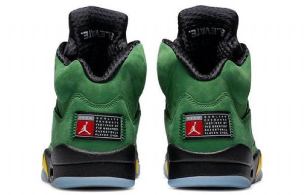 Nike Air Jordan 5 Retro Se Basketbalové Boty Pro Muže Zelená Černá