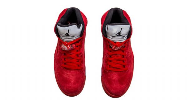 Nike Air Jordan 5 Semišové Kožené Boty Pro Muže Červené