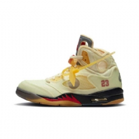 Nike Off-white Air Jordan 5 Four Boty Pro Muže Žlutá