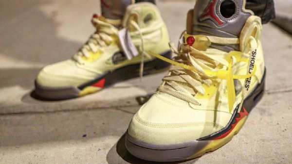 Nike Off-white Air Jordan 5 Four Boty Pro Muže Žlutá