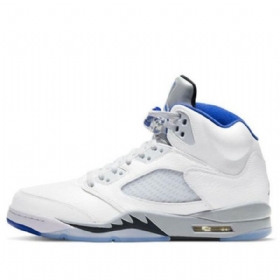 Pánské Basketbalové Boty Nike Air Jordan 5 Retro Bílý Modrý