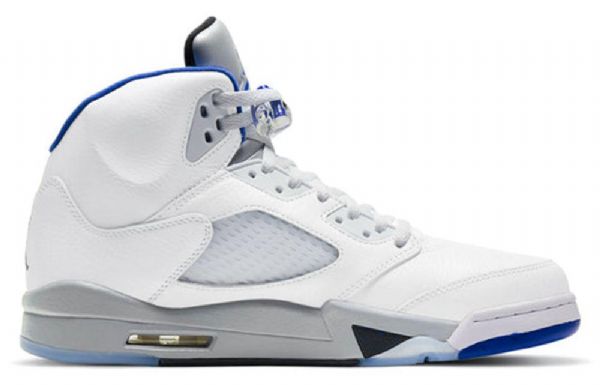 Pánské Basketbalové Boty Nike Air Jordan 5 Retro Bílý Modrý