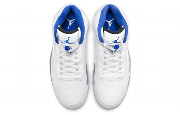 Pánské Basketbalové Boty Nike Air Jordan 5 Retro Bílý Modrý