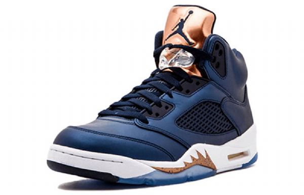 Pánské Basketbalové Boty Nike Air Jordan 5 V Tmavě Modré Barvě