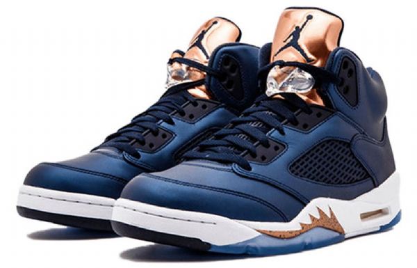 Pánské Basketbalové Boty Nike Air Jordan 5 V Tmavě Modré Barvě