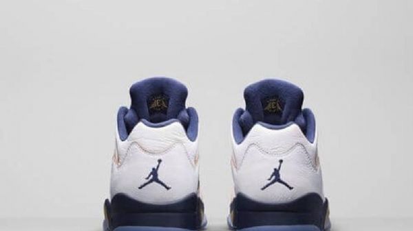 Pánské Boty Nike Air Jordan 5 Low Tops Dunk Shora Bílý Tmavě Modrá Modrý