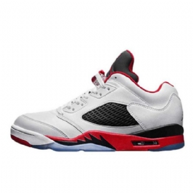 Pánské Boty Nike Air Jordan 5 Low Tops Four Bílý Červený