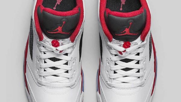 Pánské Boty Nike Air Jordan 5 Low Tops Four Bílý Červený