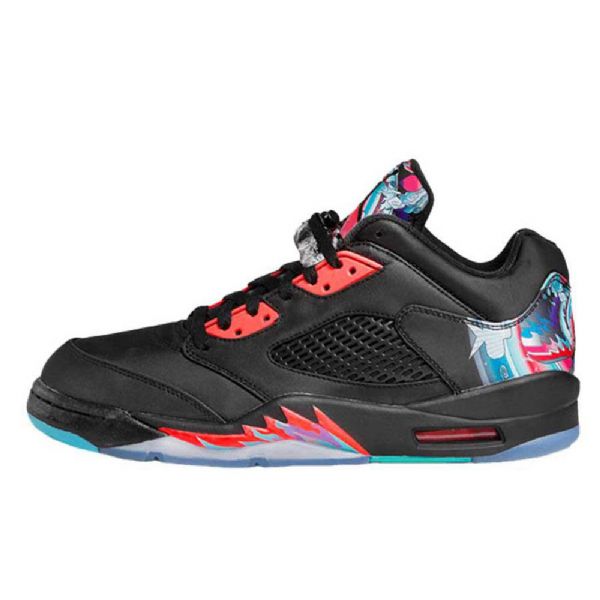 Pánské Boty Nike Air Jordan 5 Low Tops Pro Čínský Nový Rok Černo-červené