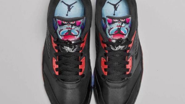 Pánské Boty Nike Air Jordan 5 Low Tops Pro Čínský Nový Rok Černo-červené