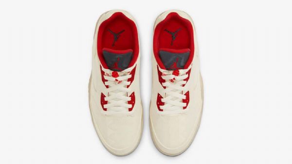 Pánské Boty Nike Air Jordan 5 Low Tops Pro Čínský Nový Rok V Khaki Červené Barvě