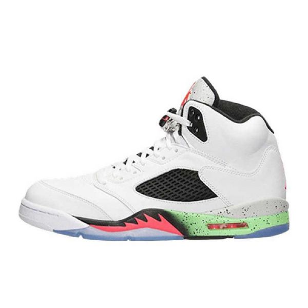 Pánské Boty Nike Air Jordan 5 Retro Poison Bílý Zelená