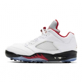 Pánské Nízké Boty Nike Air Jordan 5 Bílo Červené
