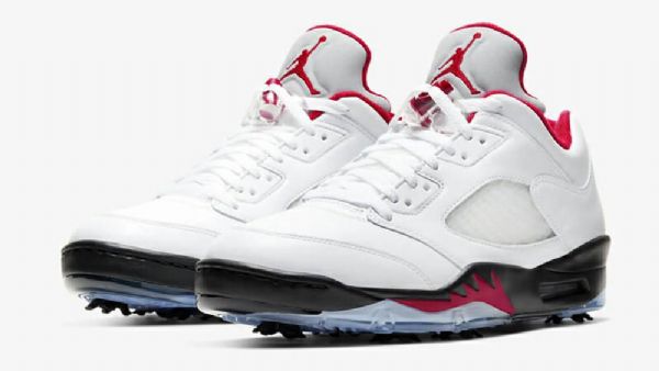 Pánské Nízké Boty Nike Air Jordan 5 Bílo Červené