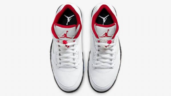 Pánské Nízké Boty Nike Air Jordan 5 Bílo Červené