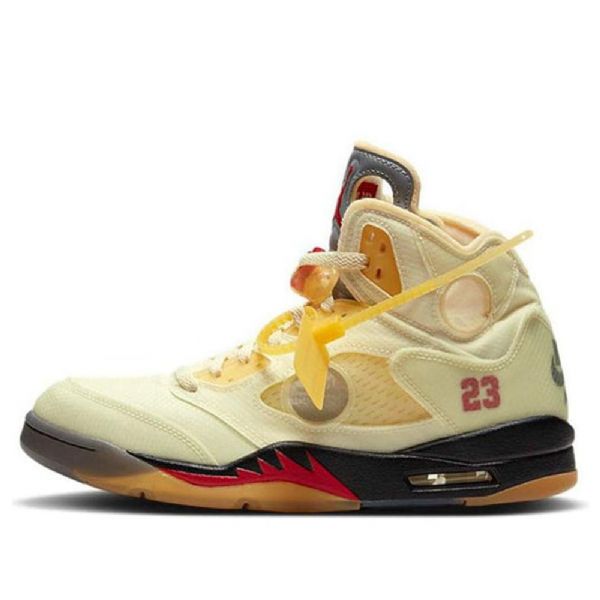 Retro Basketbalové Boty Nike Off-white Air Jordan 5 Sp Pro Muže Khaki