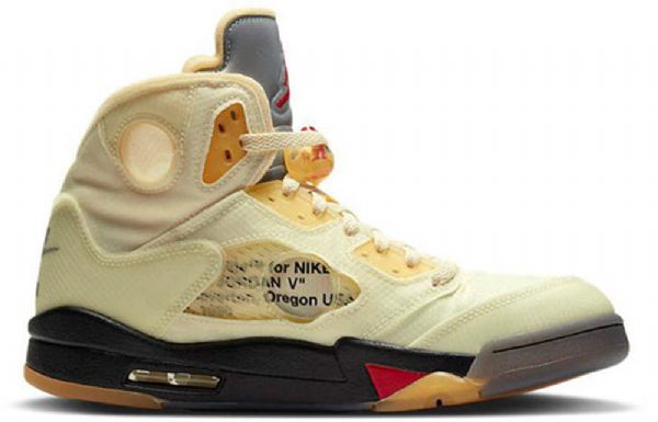 Retro Basketbalové Boty Nike Off-white Air Jordan 5 Sp Pro Muže Khaki