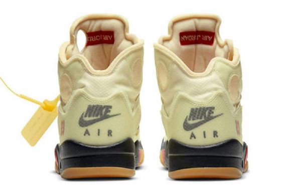 Retro Basketbalové Boty Nike Off-white Air Jordan 5 Sp Pro Muže Khaki