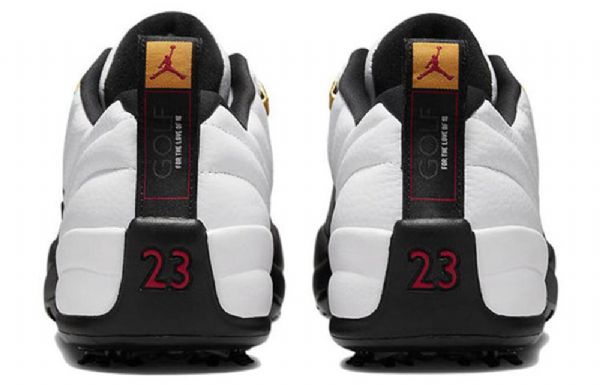 Nike Air Jordan 12 Low Tops Golf Retro Basketbalové Boty Pro Muže Bílá Černá