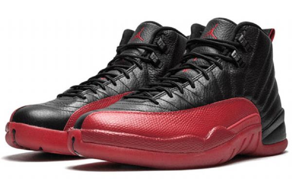 Nike Air Jordan 12 Retro Basketbalové Boty Pro Muže Černo-červené