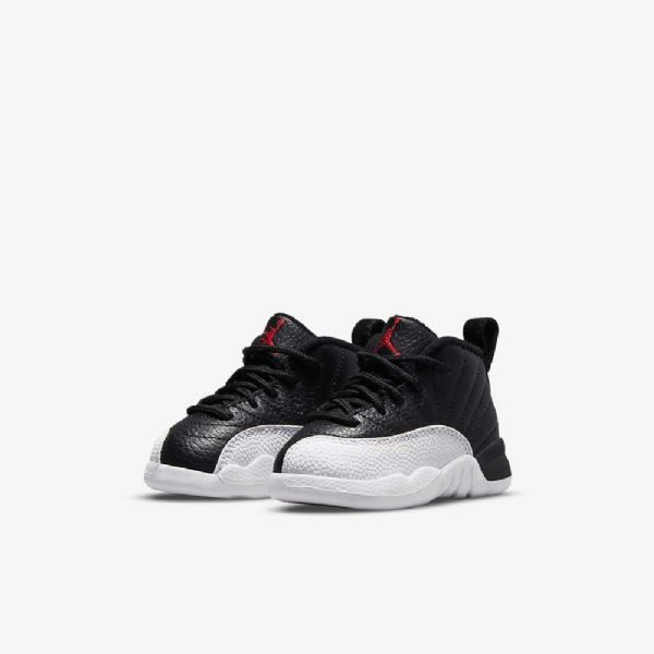 Nike Air Jordan 12 Retro Boty Pro Děti Černá Bílý Červený