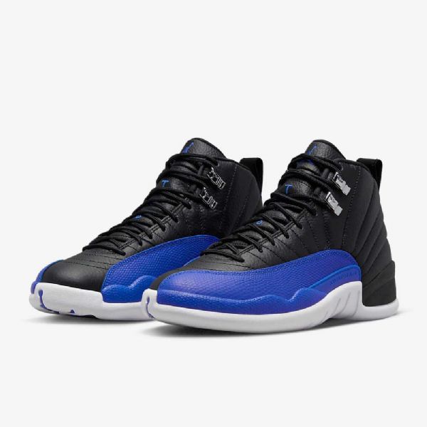 Nike Air Jordan 12 Retro Boty Pro Ženy Černá Stříbrná Bílá Královská Modrá